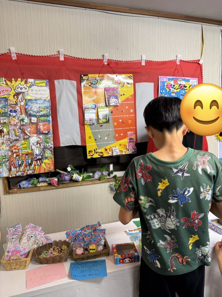 ホテルナトゥールヴァルト富良野の夏休み企画のミニ縁日・花火