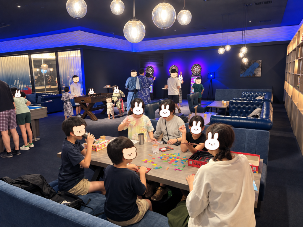 ボードゲームや卓球も盛り上がりました